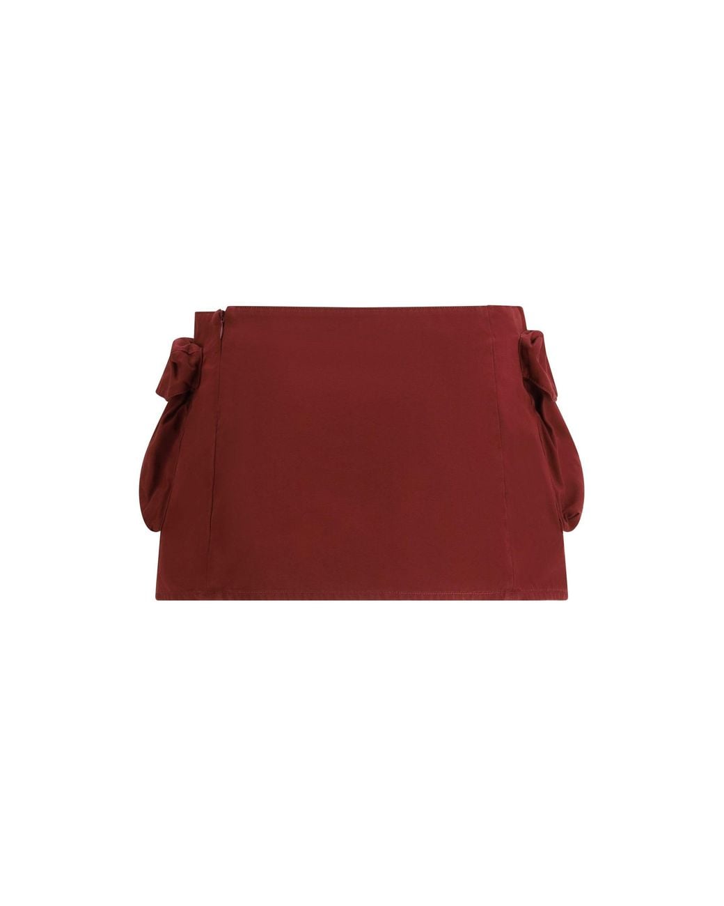 Miu Miu Red Cotton Mini Skirt