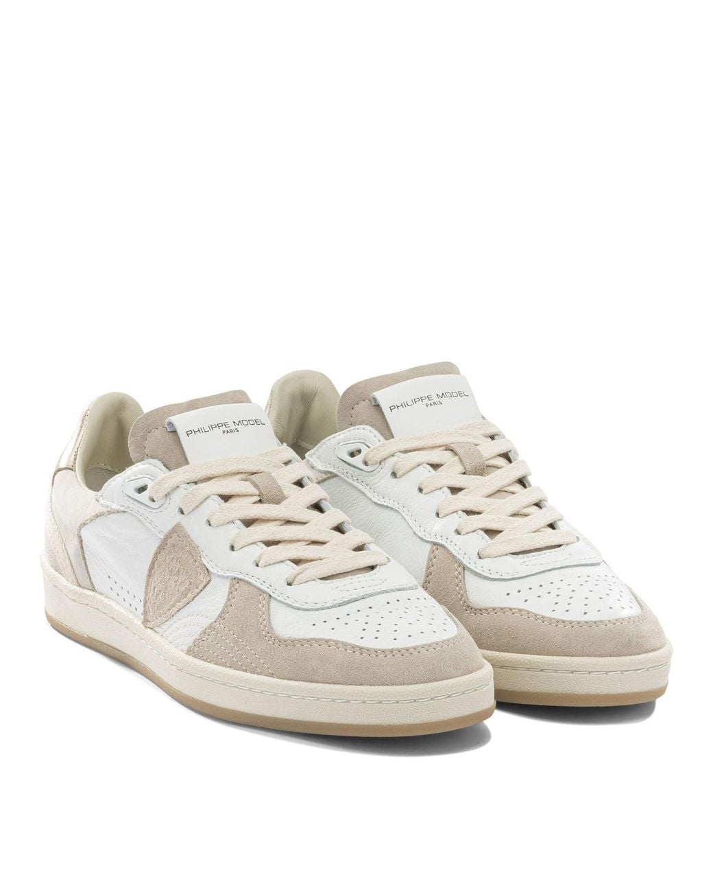 Philippe Model White Leather Rubber Sneakers