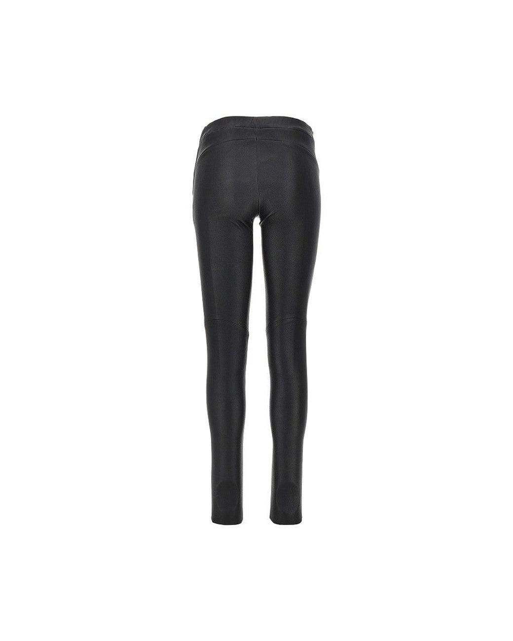 Arma Black Roche Stretch Leather Leggings
