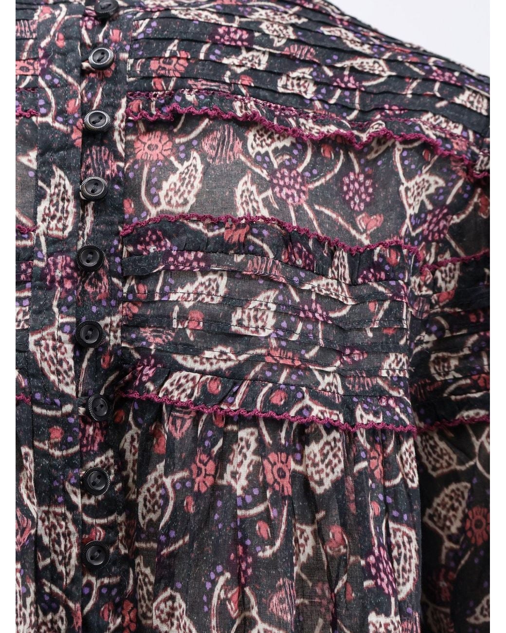 Isabel Marant Purple Marant Etoile Doane Printed Cotton Shirt