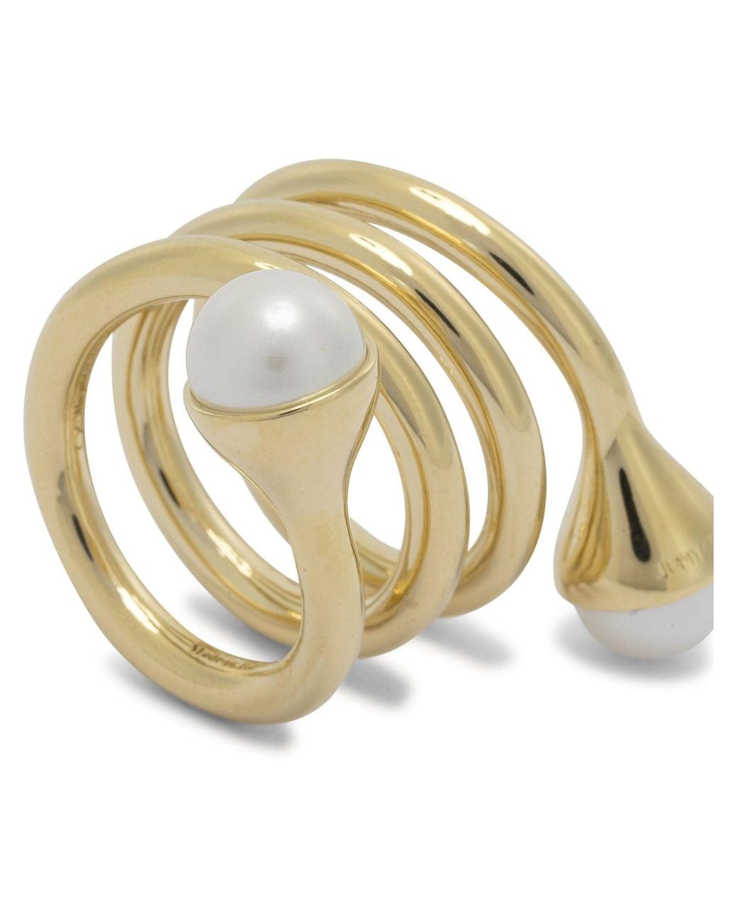 Jimmy Choo White "Multi Pearl" Ring