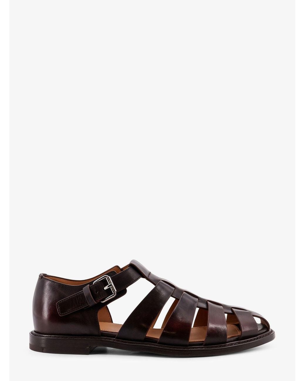 Church's White Leather Fisherman Sandals for men