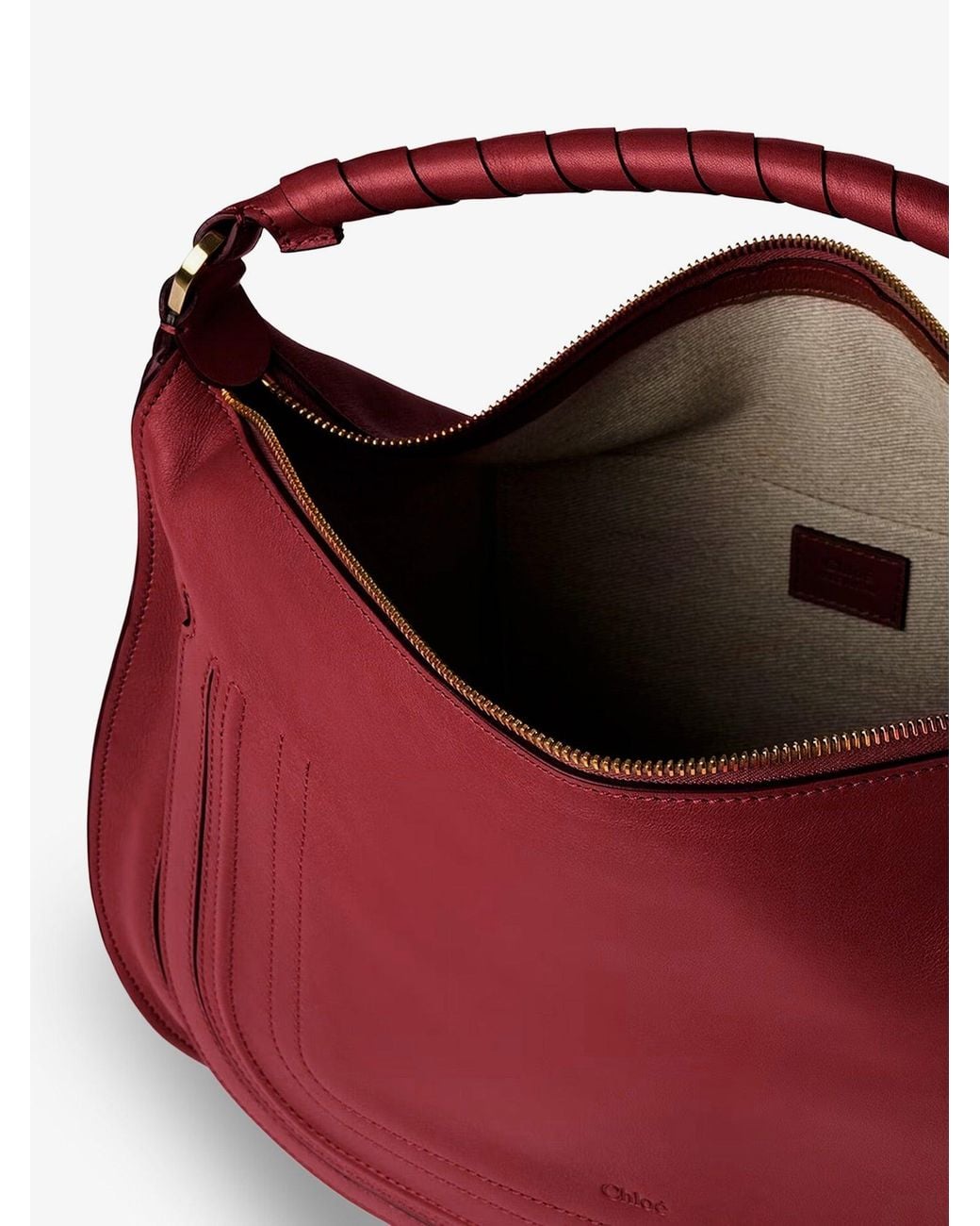 Chloé Red Marcie Medium Leather Shoulder Bag