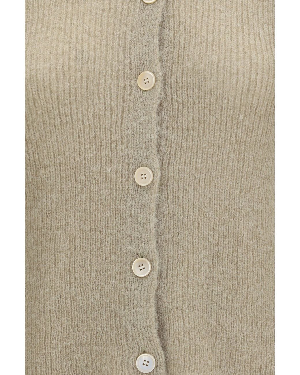 Our Legacy Natural Polo Collar Sweater With Buttons