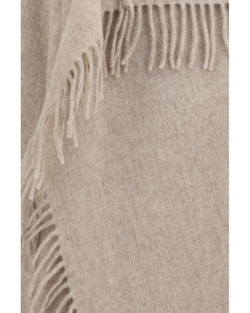 Fabiana Filippi Natural High-Neck Wool Cape