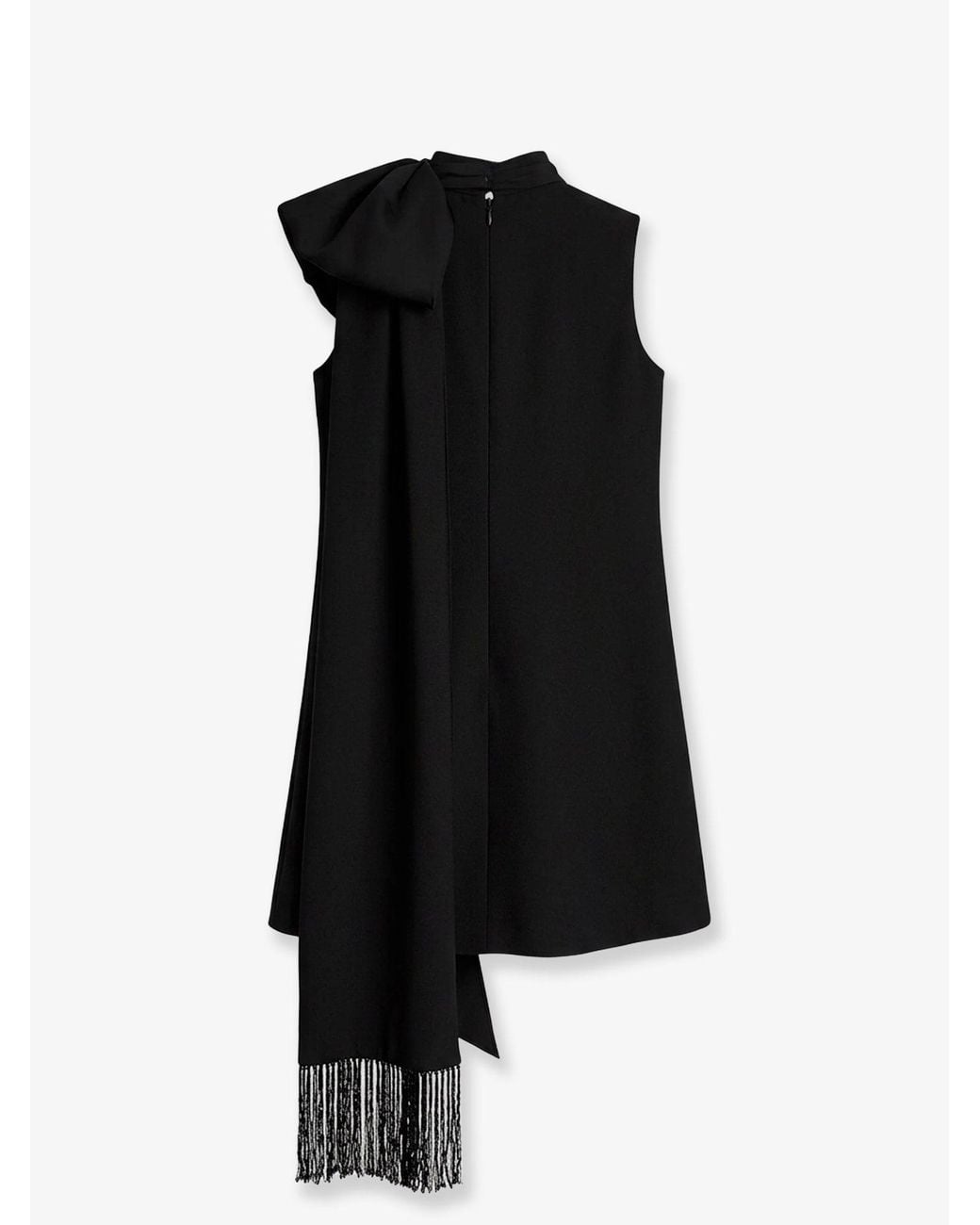 Dior Black Virgin Wool And Silk Crêpe Dress