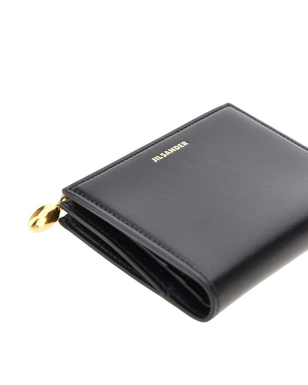 Jil Sander Black Leather Mini 'Goji' Wallet