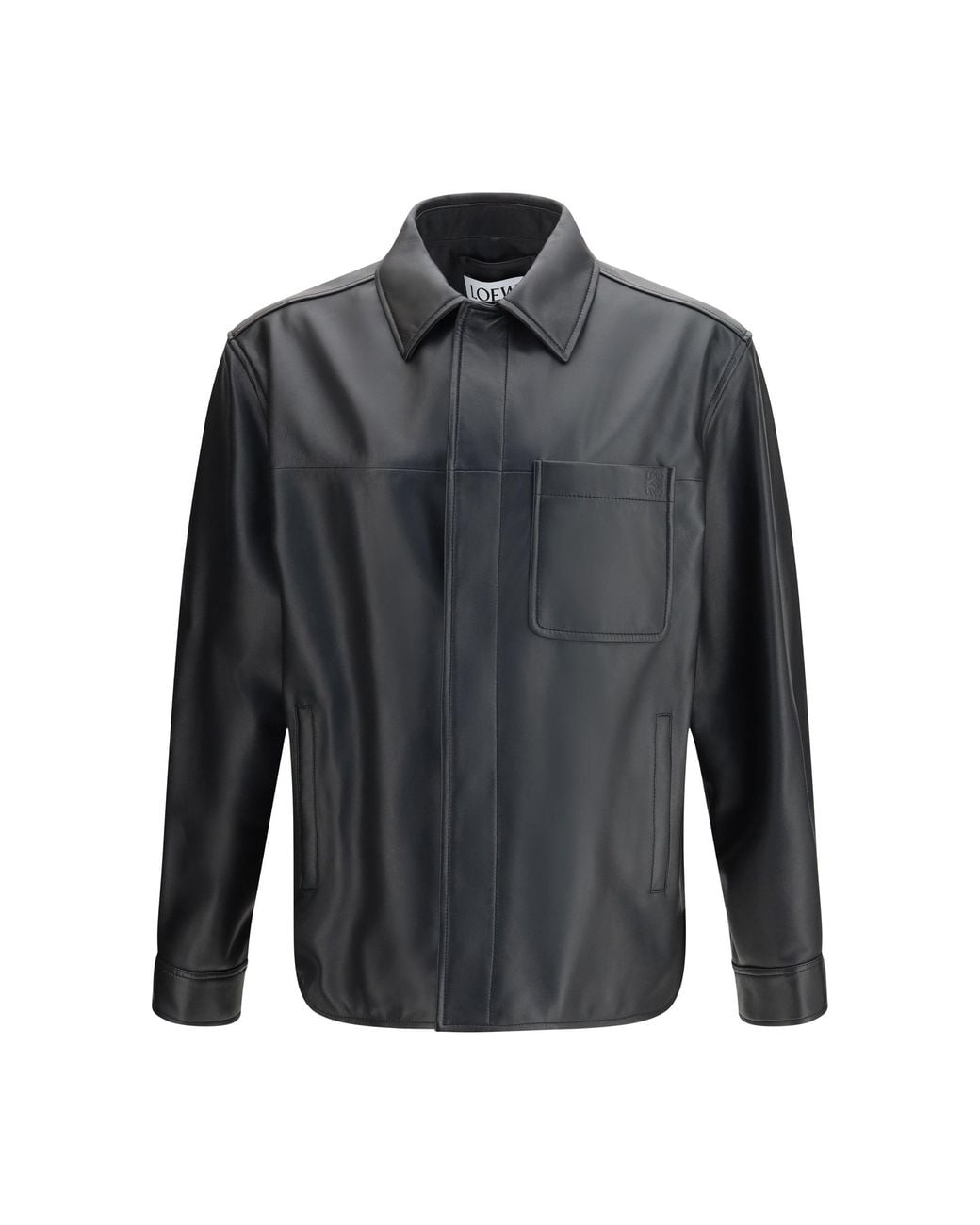 Loewe Gray Leather Jacket for men