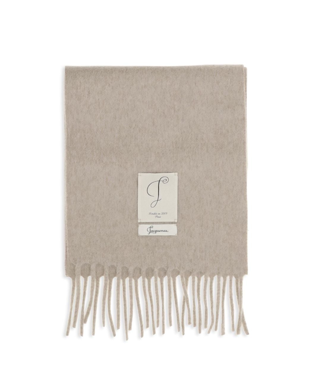 Jacquemus White Cavallo Fringed Scarf for men