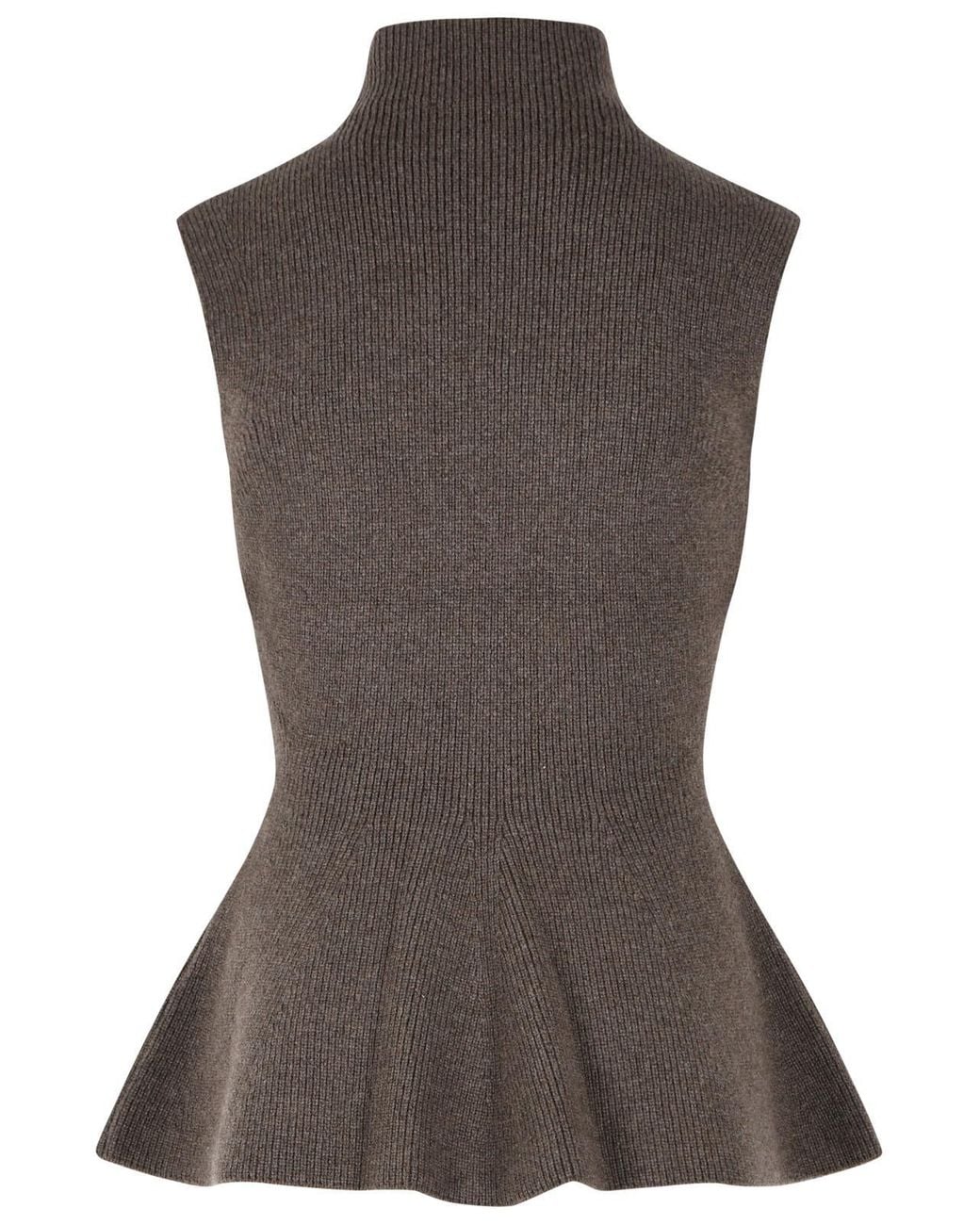 Rohe Brown 'Sculptural' Wool And Cashmere Blend Vest