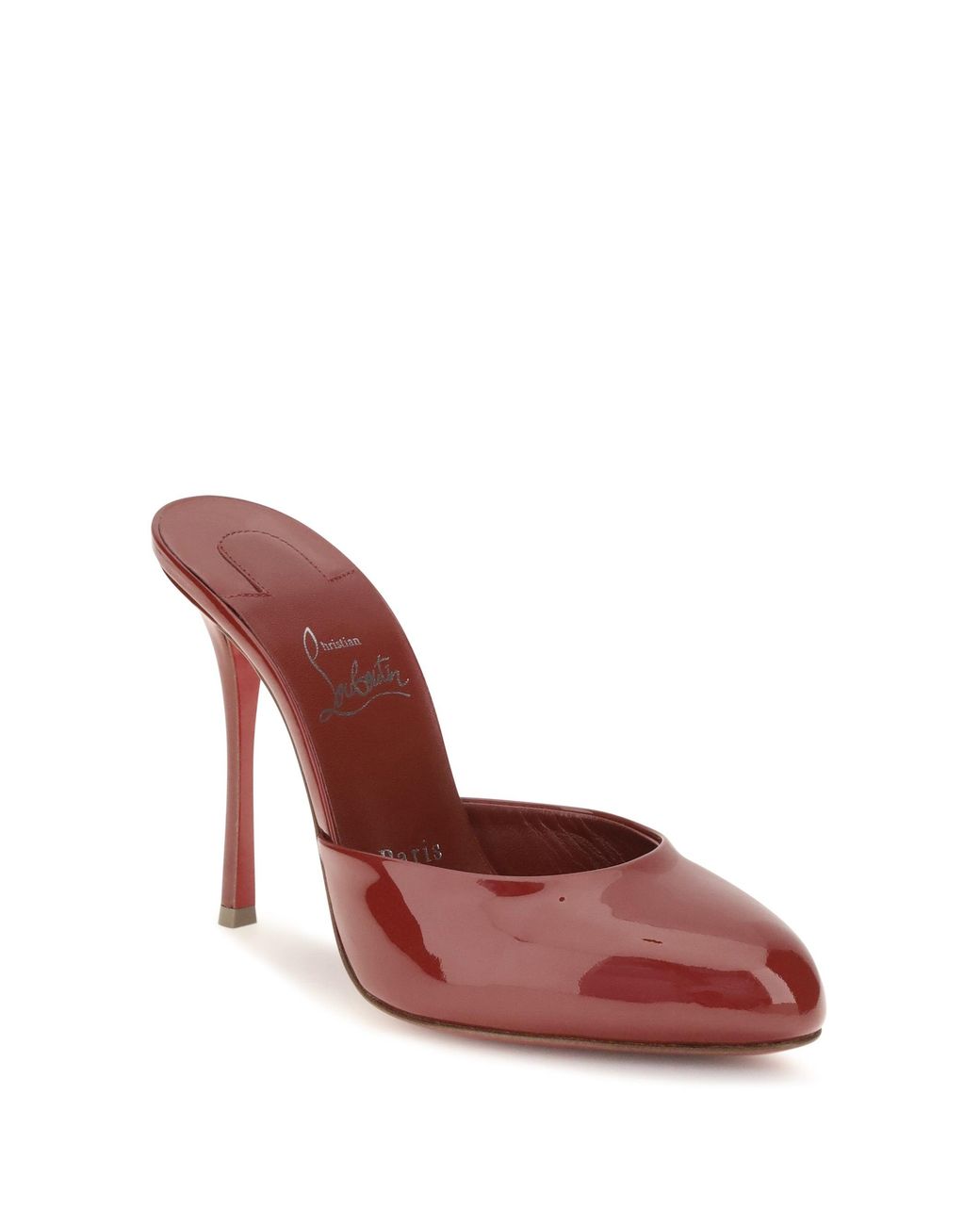 Christian Louboutin Pink Dolly Patent Leather Mules Empire
