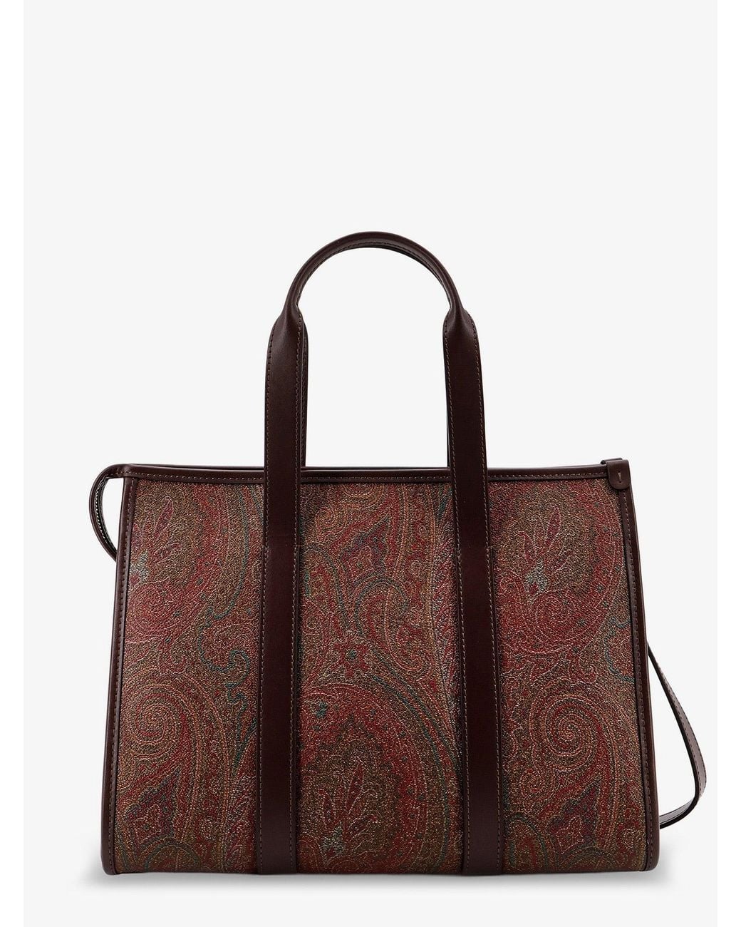 Etro Brown Arnica M Paisley Fabric Handbag