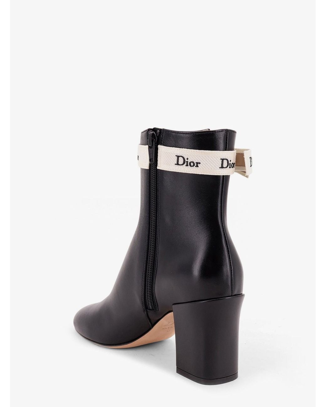 Dior White J'A Leather Ankle Boot