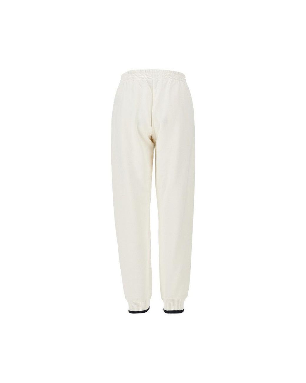 EA BODYWEAR White Logo Embroidery Sweatpants