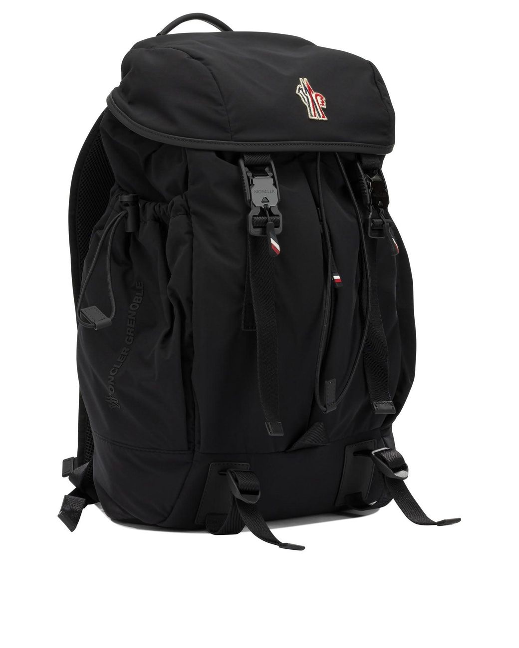 Moncler Black Sports Backpack With Logo