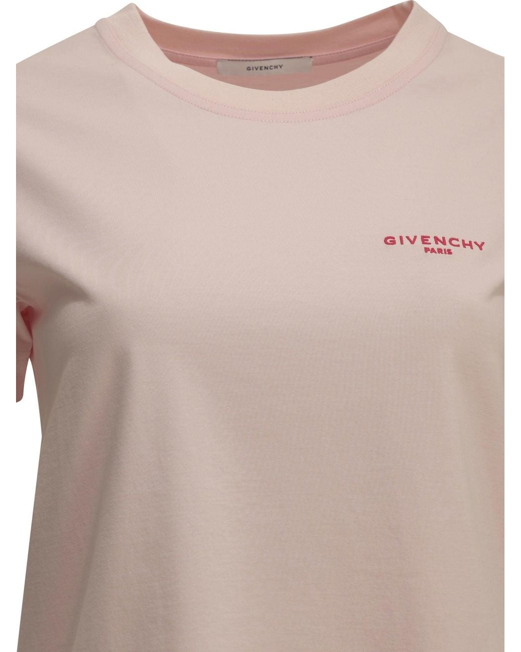 Givenchy Pink Crewneck T-Shirt With Logo