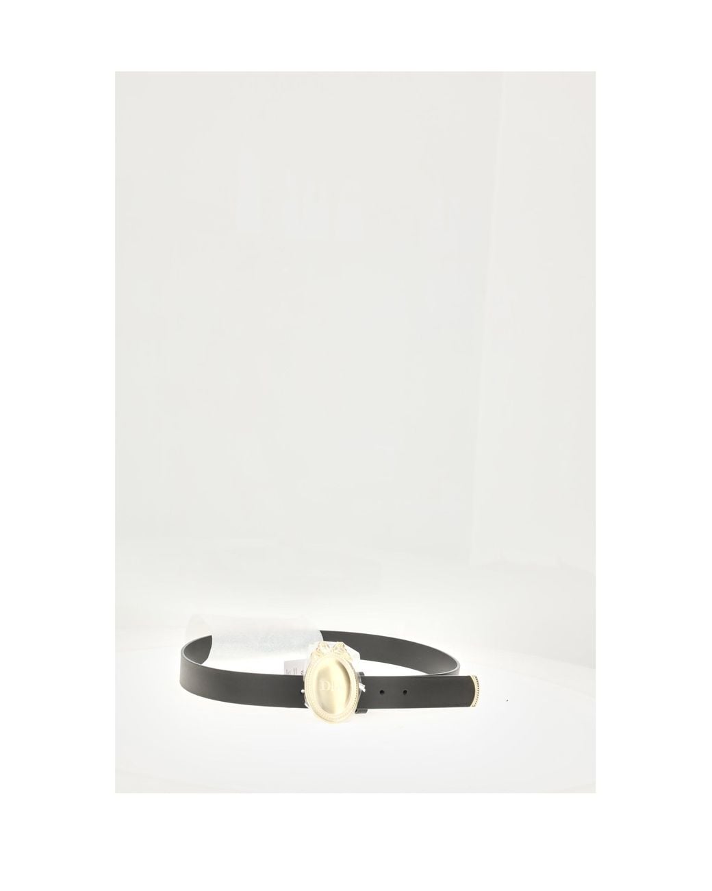 Dior White Belt Madallion- Calf Leather for men