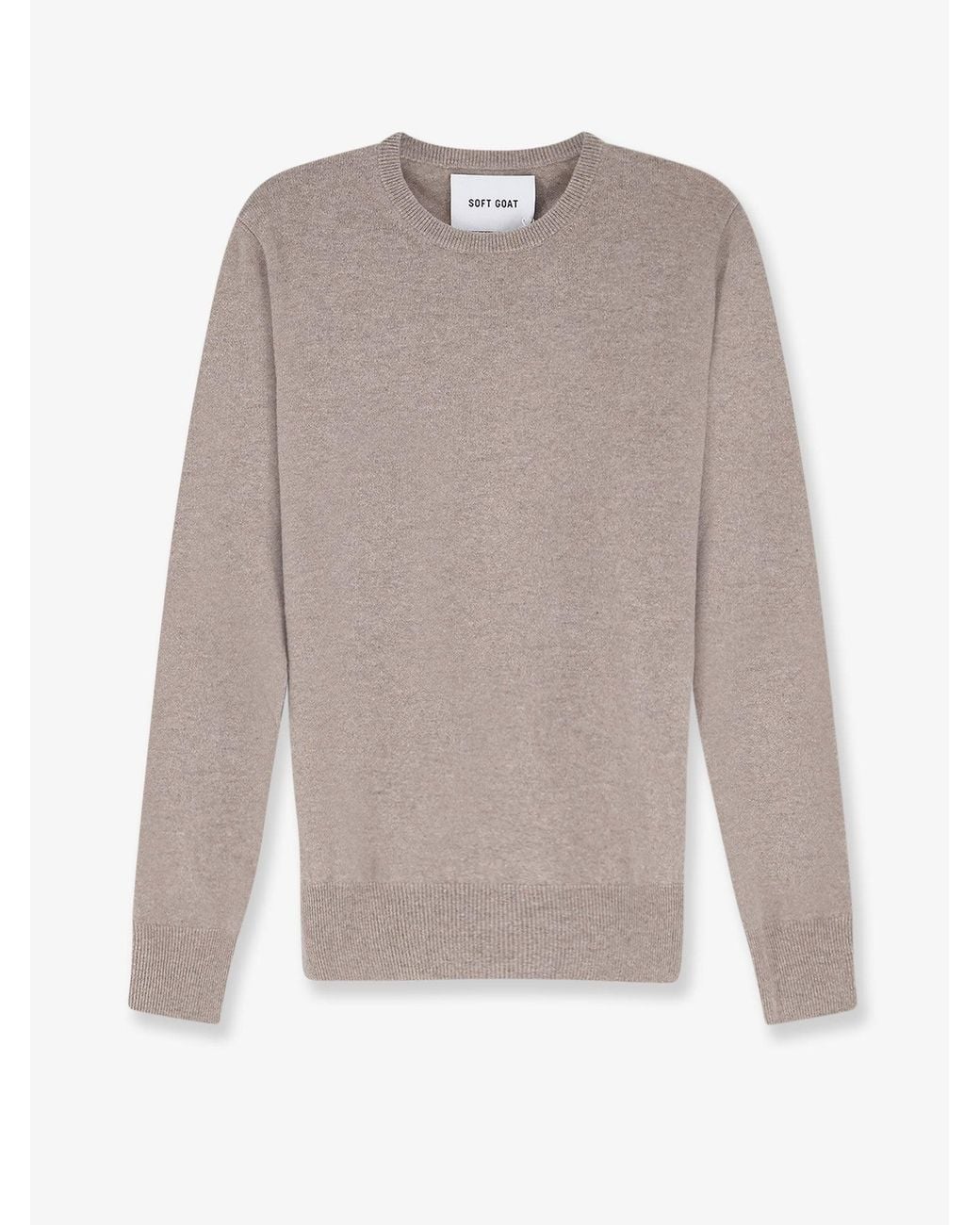 Soft Goat White Cashmere Sweater for men
