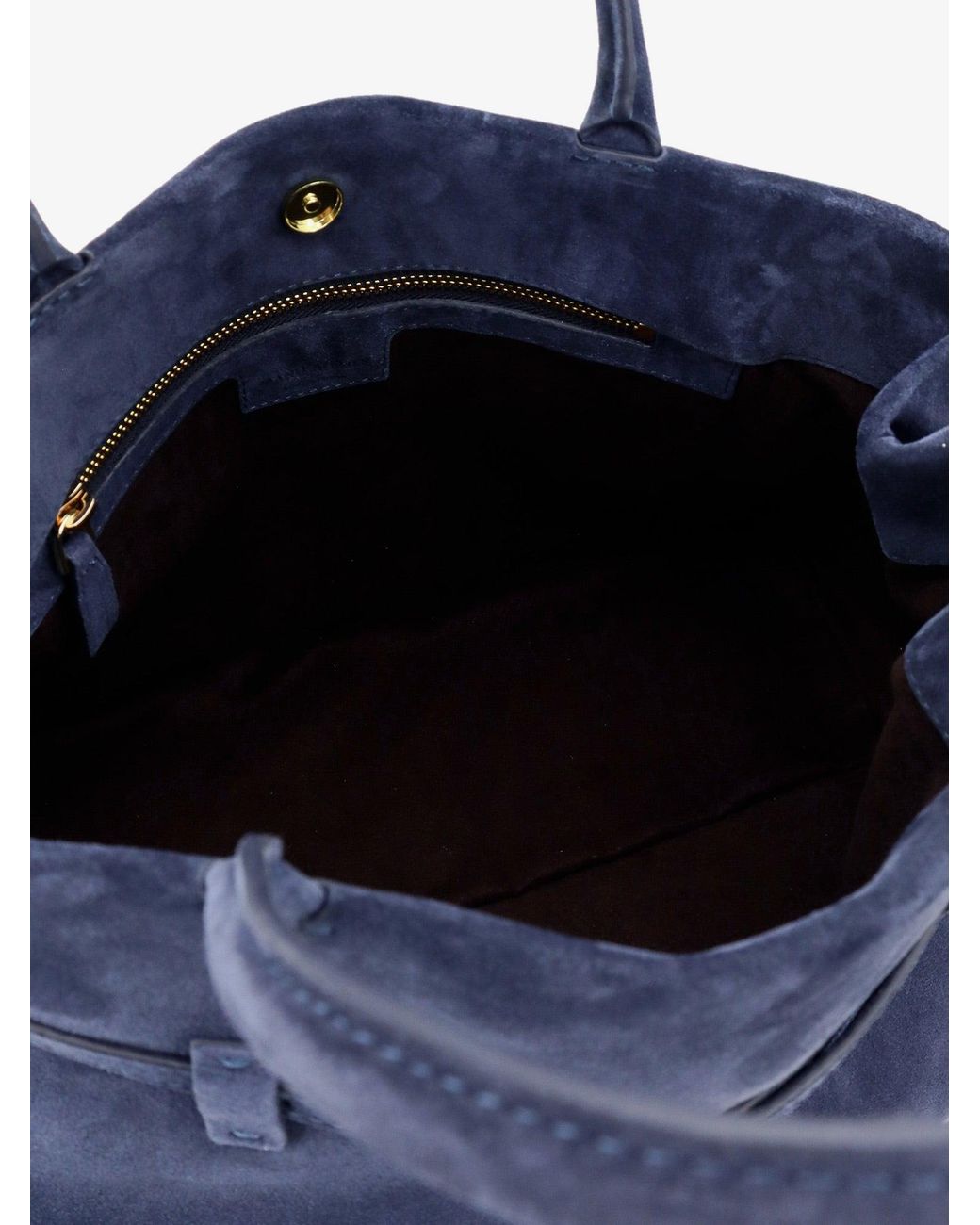 MANU Atelier Blue Le Cambon 35 Suede Handbag