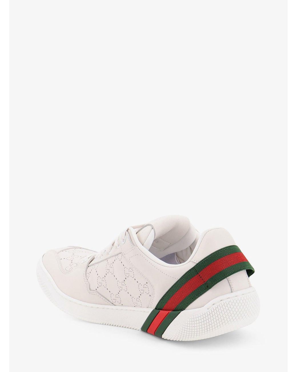 Gucci White Screener Leather Sneakers for men