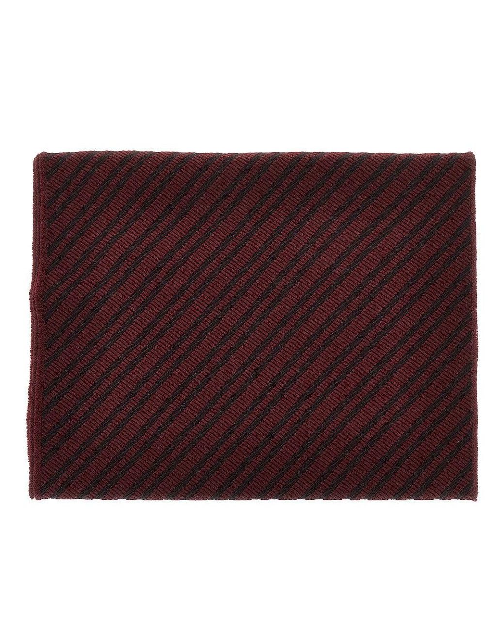 Emporio Armani Purple Jacquard Wool Scarf for men