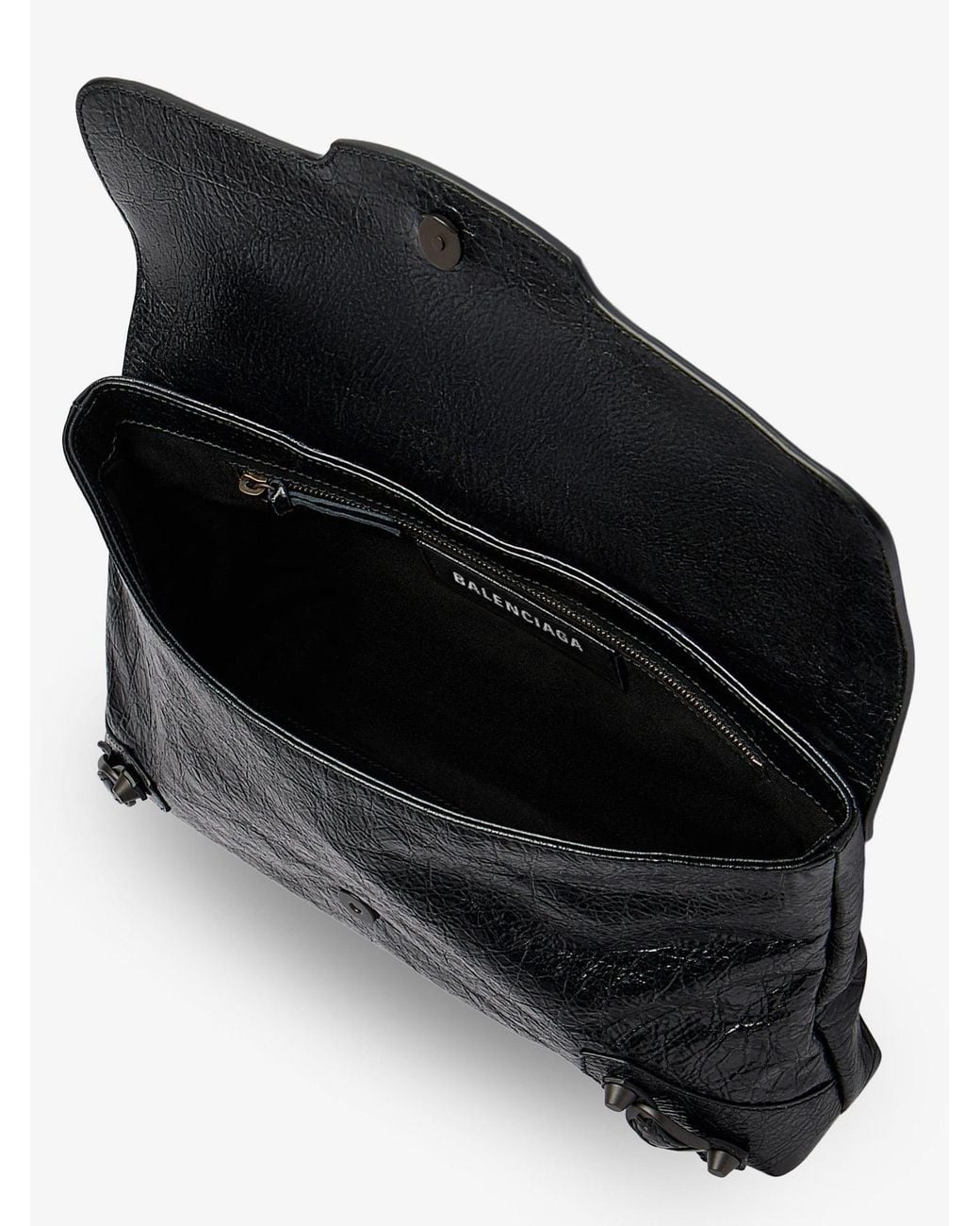 Balenciaga Gray Le City Leather Clutch Bag