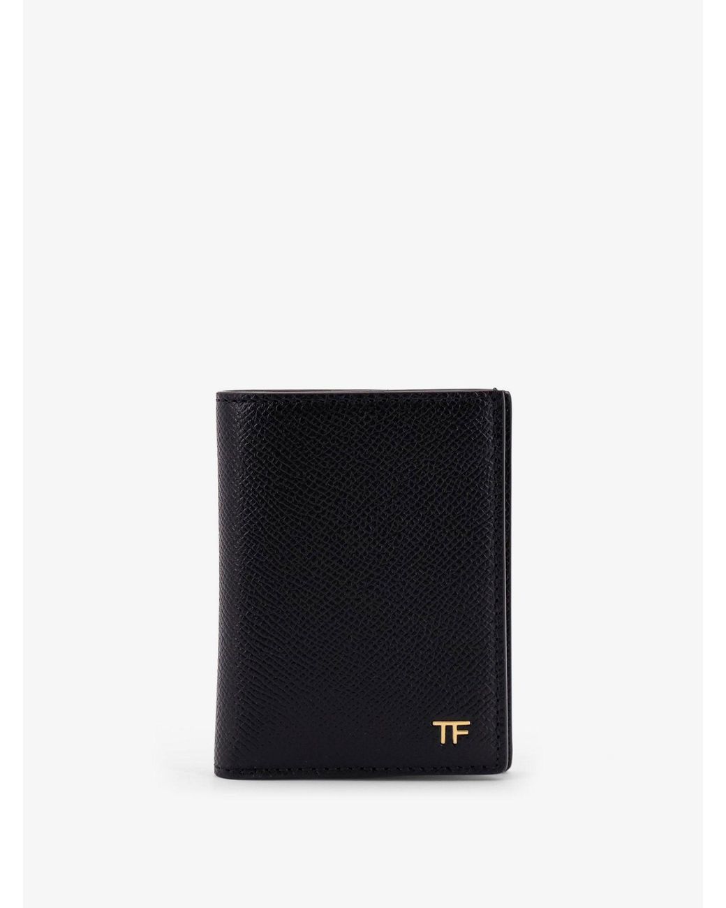 Tom Ford Black Leather Cardholder With Logo for men