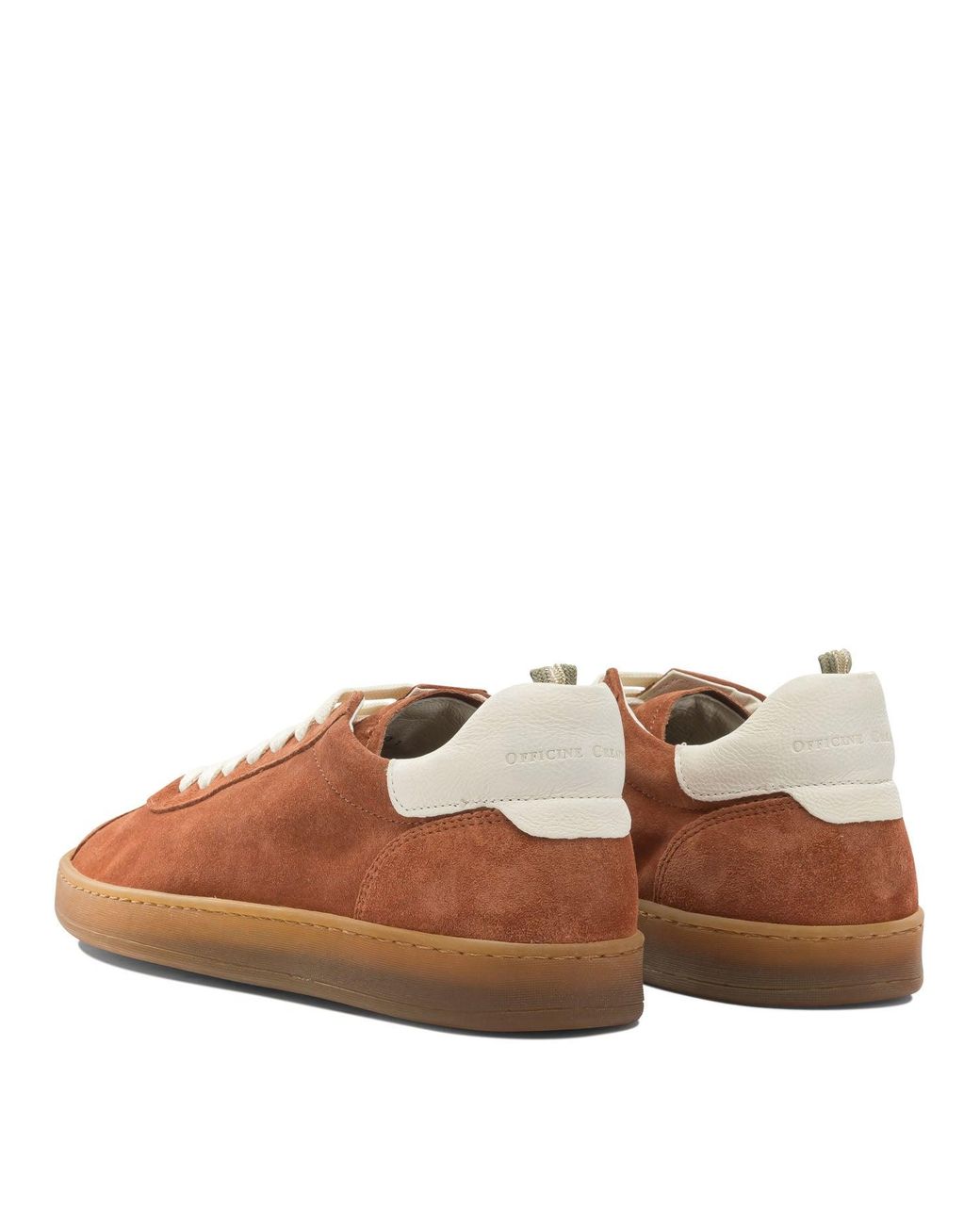 Officine Creative Brown Leather Rubber Sneakers for men