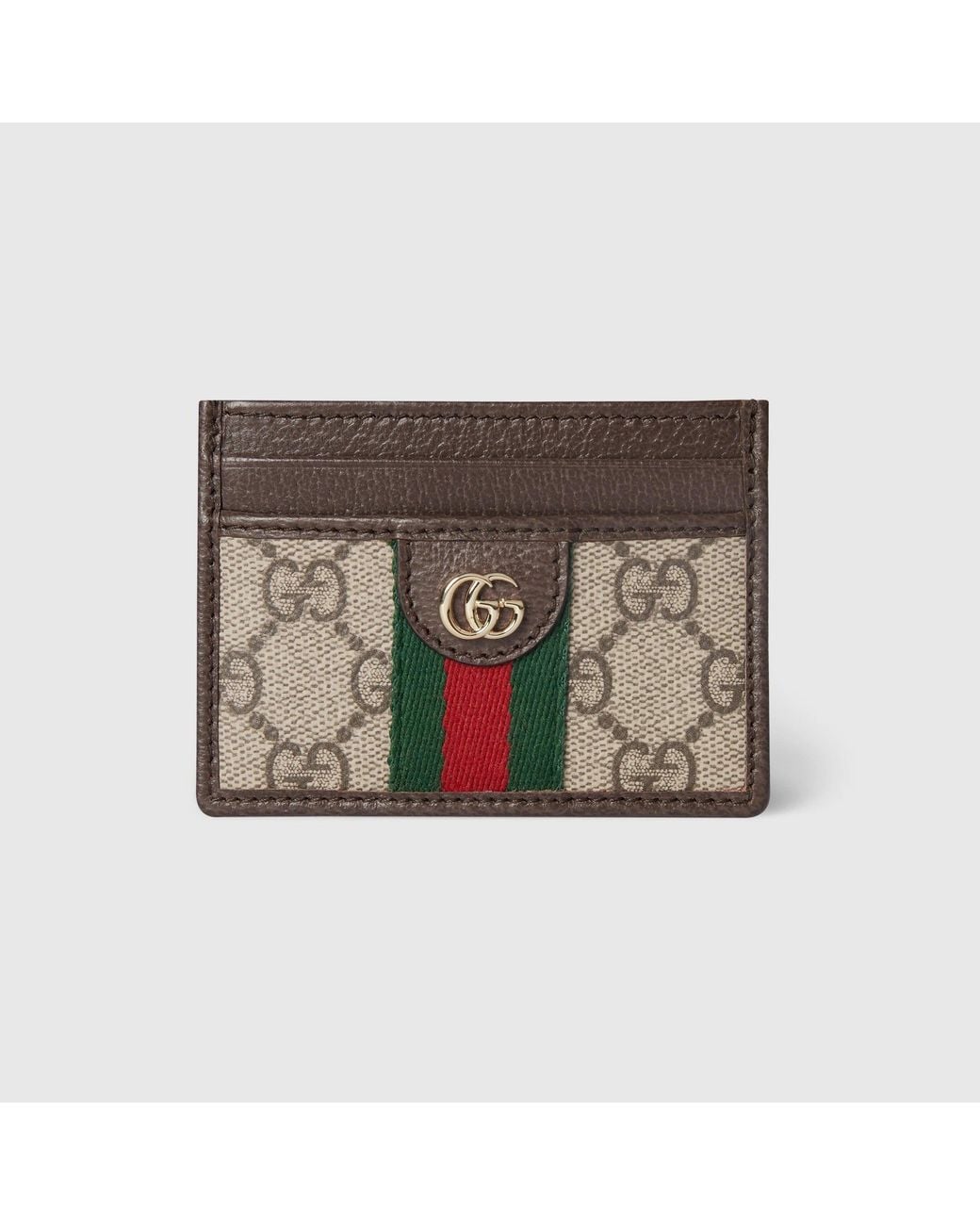 Gucci Natural "Ophidia" Cards Holder