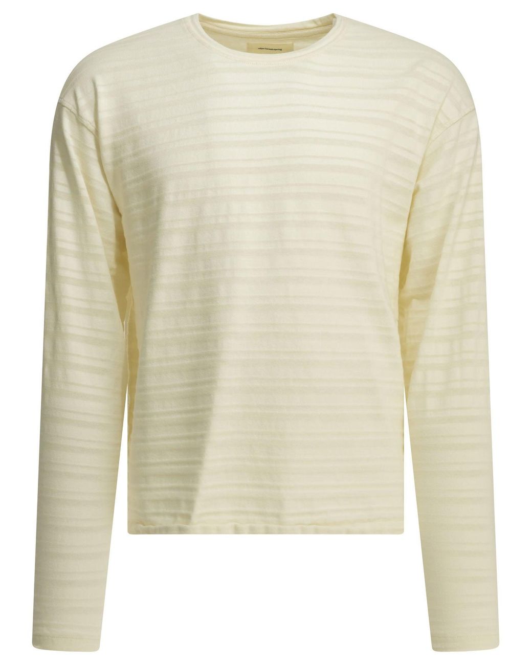 mfpen Natural Knitted Crew Neck Organic Cotton Sweater for men