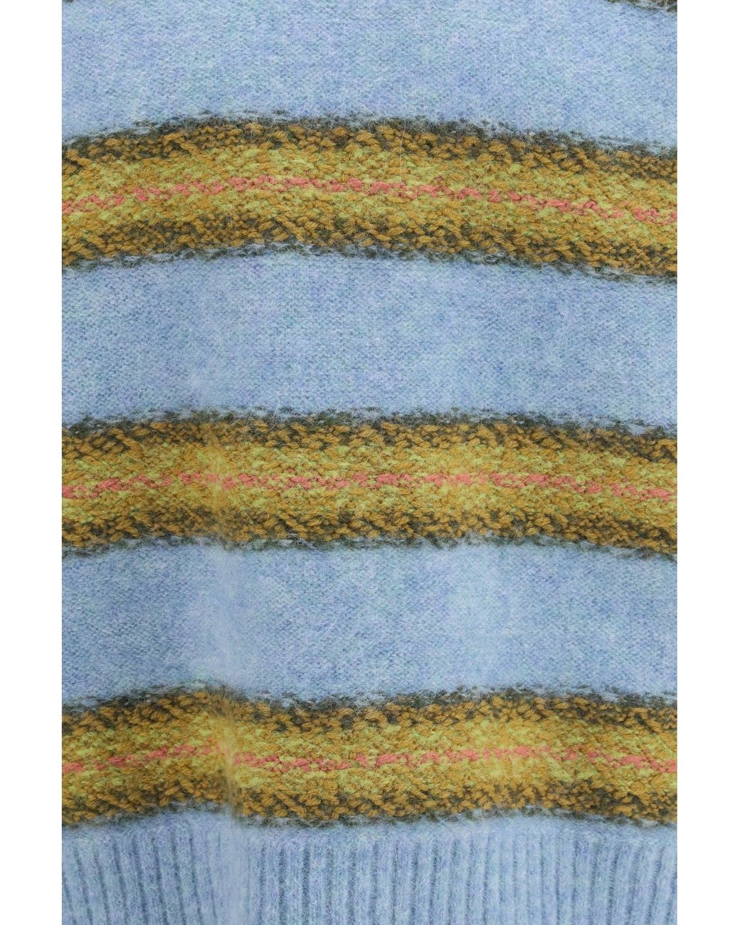 Dries Van Noten Blue Striped Crewneck Sweater for men
