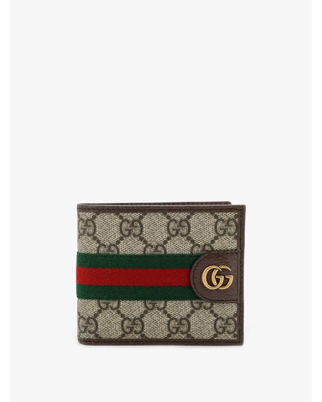 Gucci White Coated Canvas Wallet With Gg Motif for men