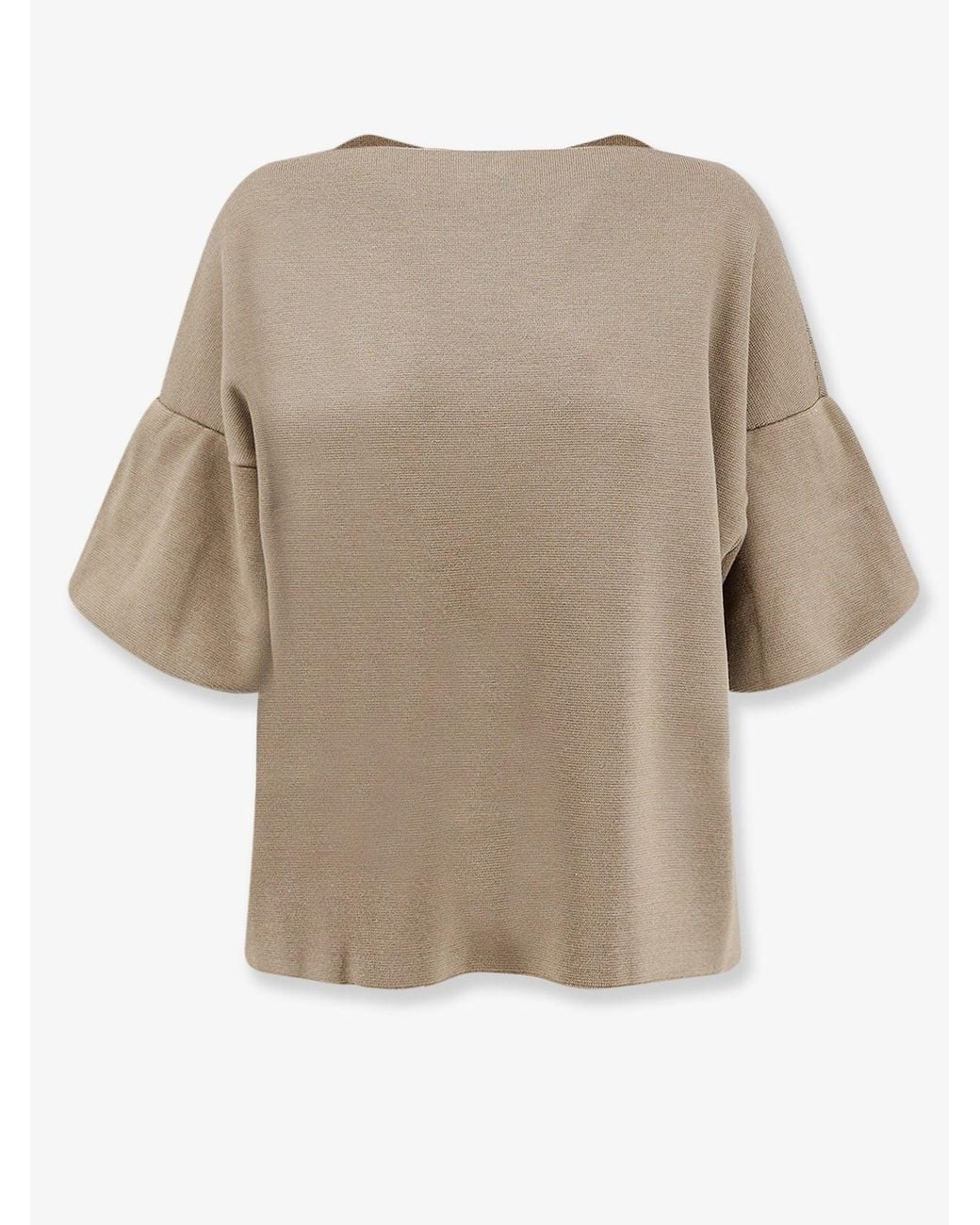 Nude Natural Wool Blend Boat Neck Sweater