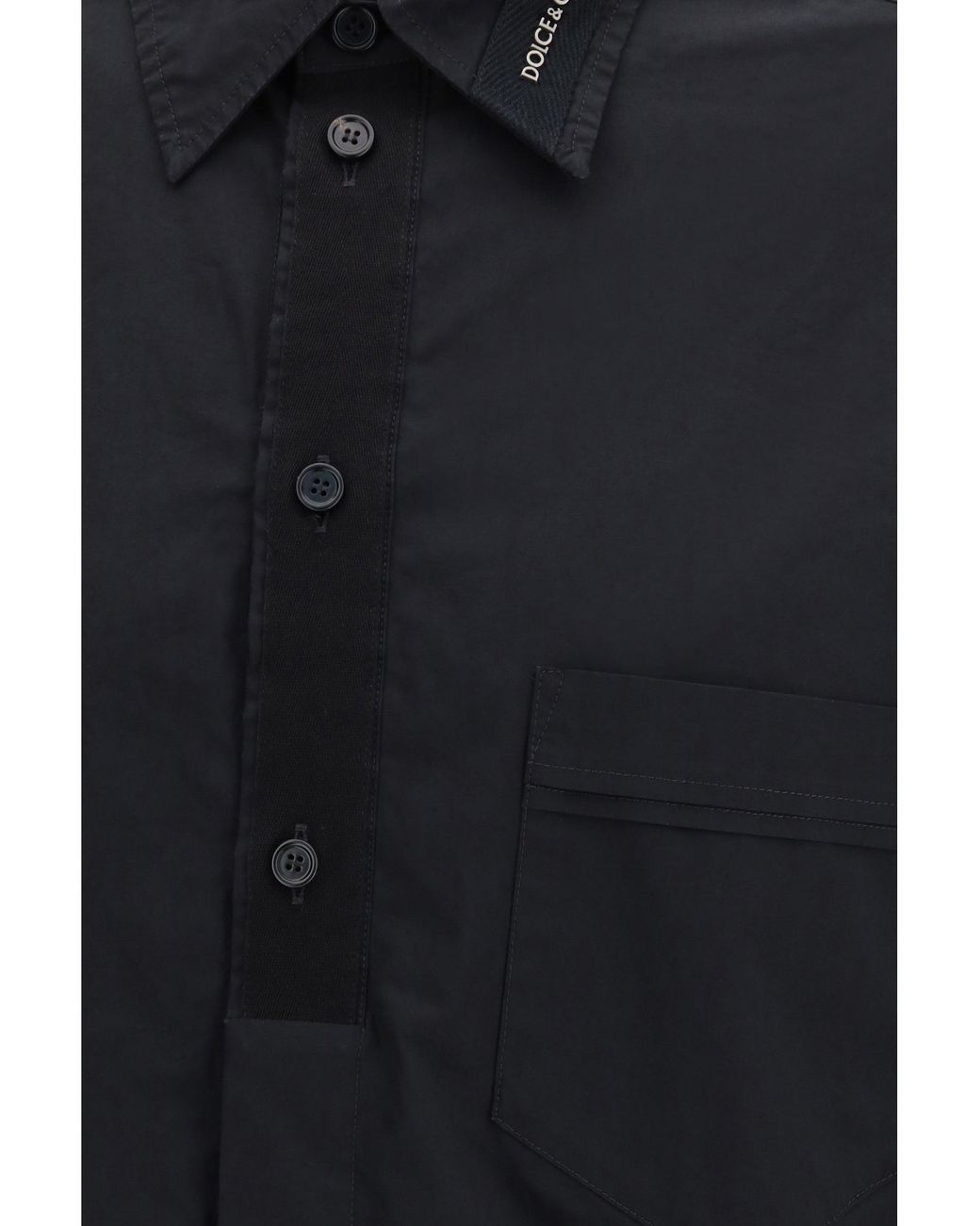 Dolce & Gabbana Blue Dolce & Gabbana Cotton Shirt With Pockets for men