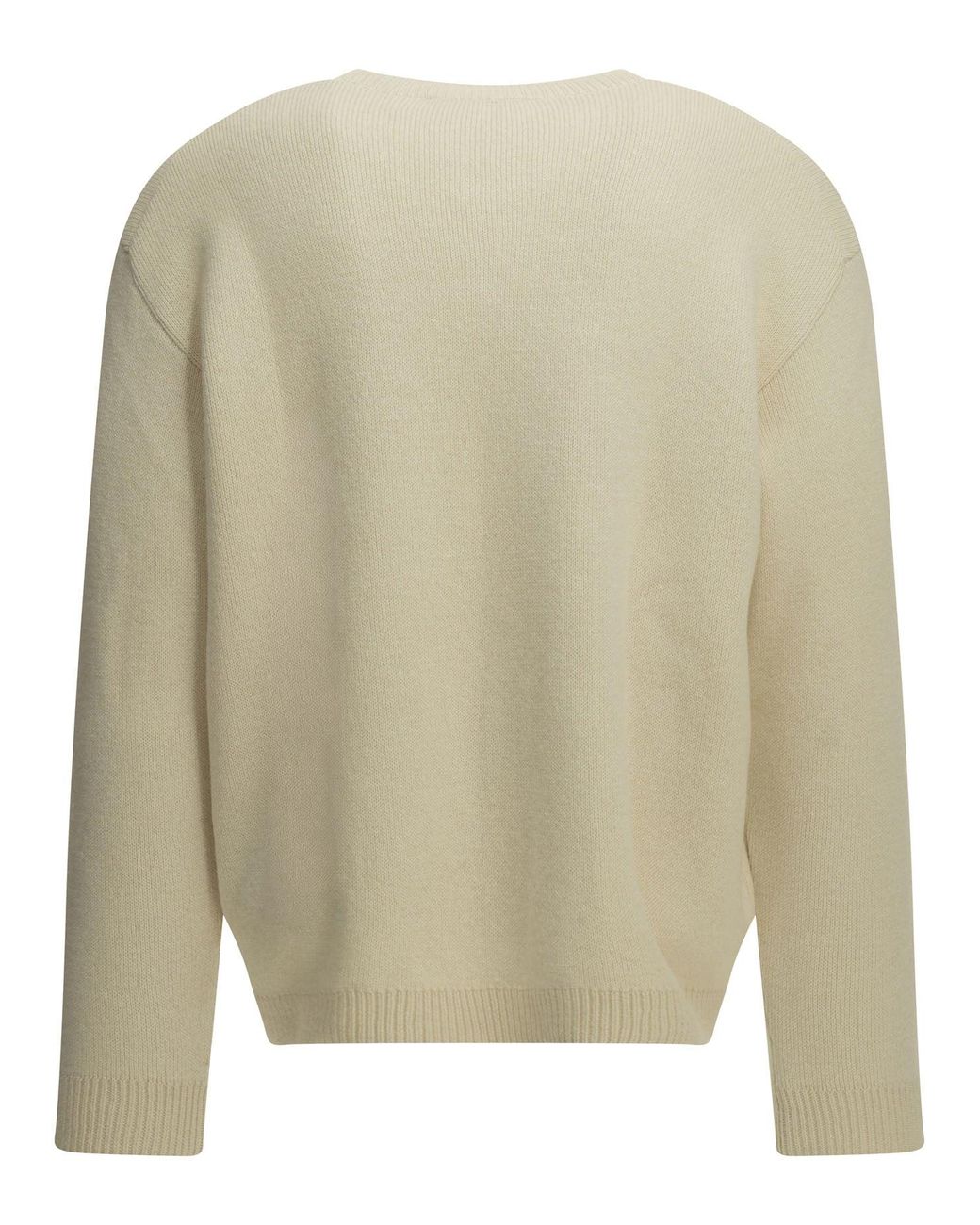 Maison Kitsuné Natural "Fox Head Milano" Crew-Neck Sweater for men