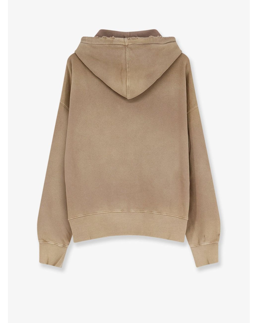Golden Goose Deluxe Brand Natural Cotton Sweatshirt With Front Embroidered Logo