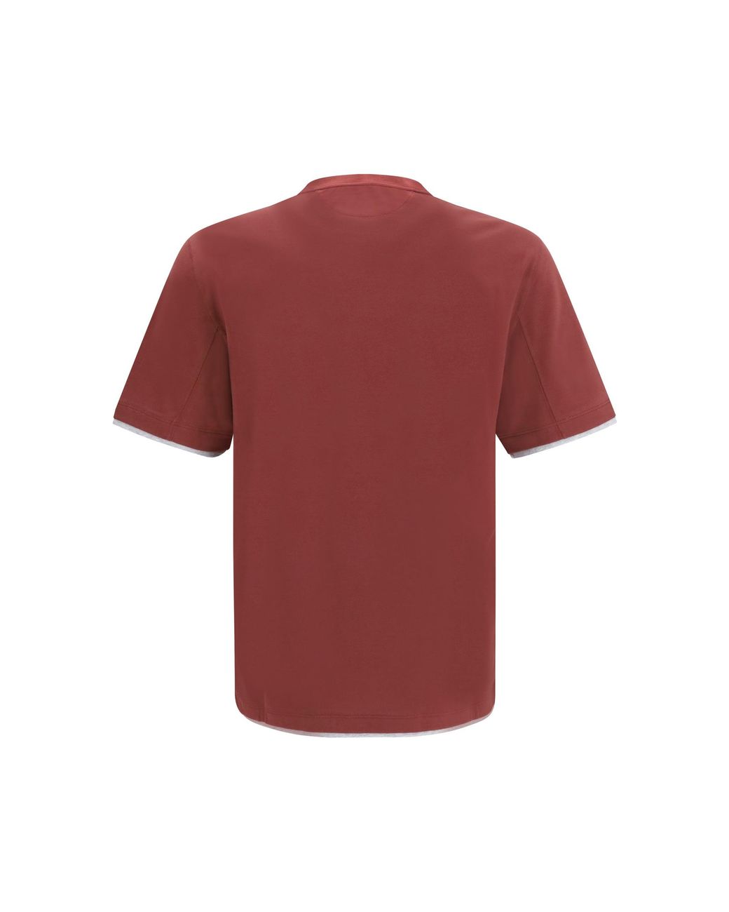 Brunello Cucinelli Red T-Shirt Cotton for men