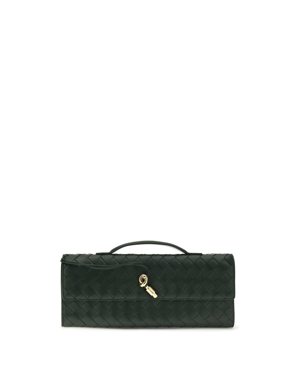 Bottega Veneta Green Handbag Andiamo Lambskin