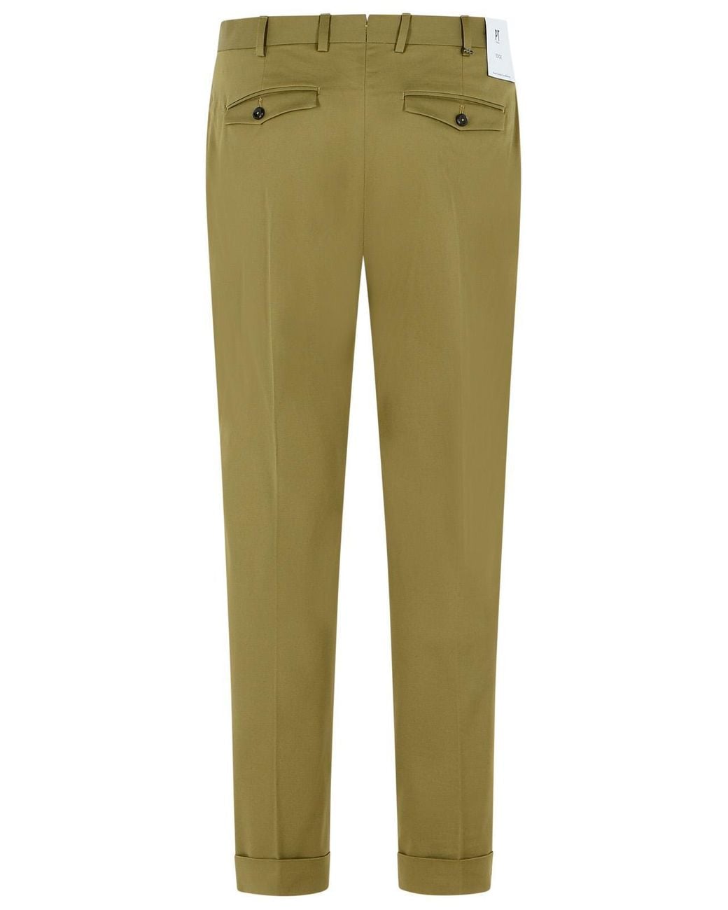 PT01 Green 'Rebel' Stretch Cotton Pants for men
