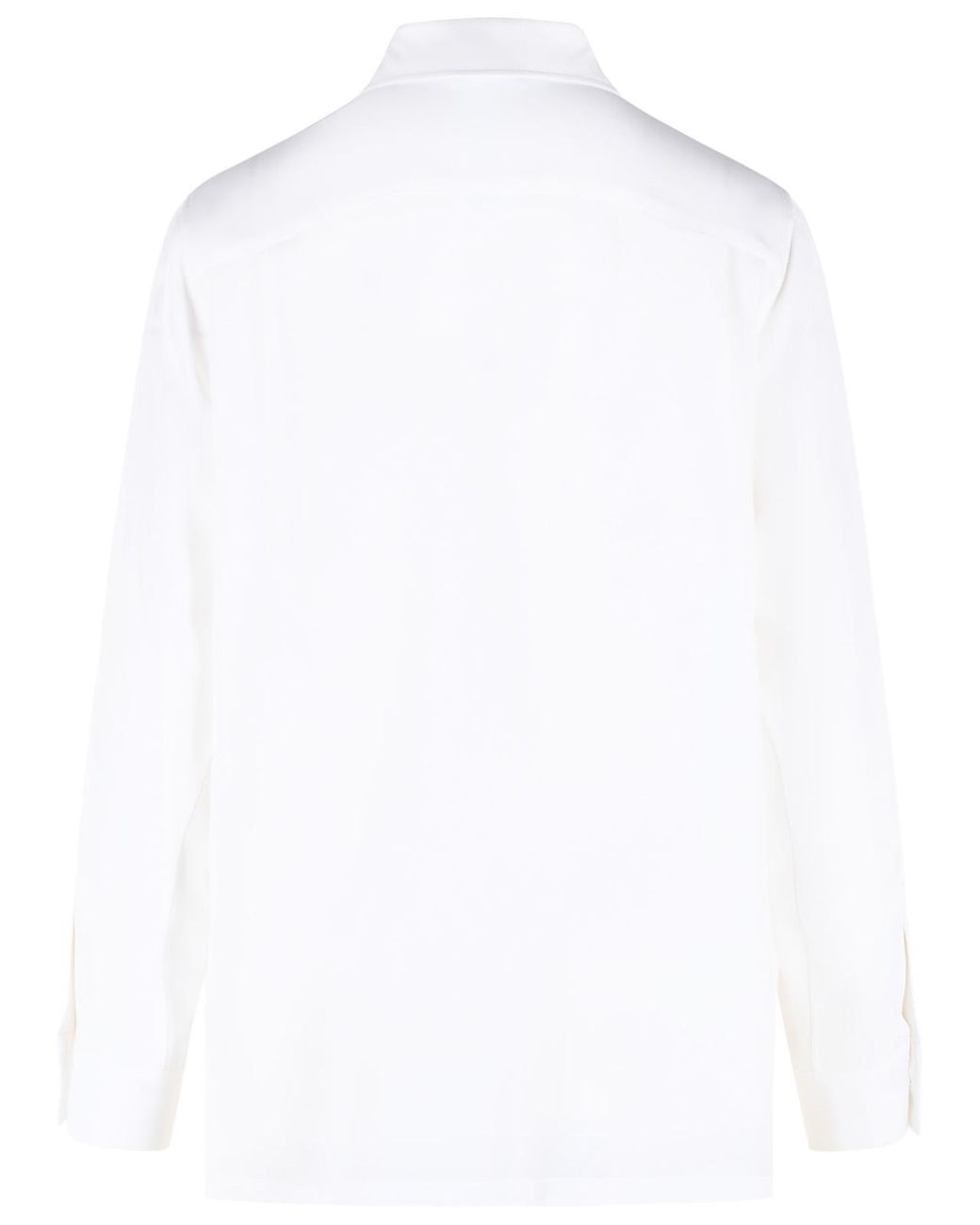 Max Mara White 'Geranio' Silk Shirt