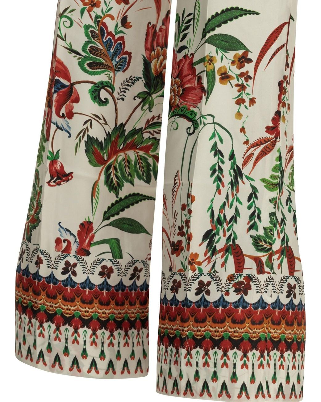 Samantha Sung White Silk Trousers