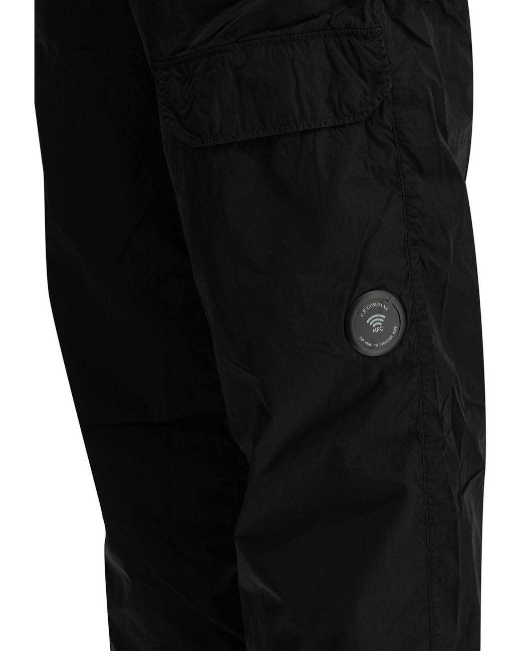 C P Company Black "Chrome-R" Cargo Pants for men