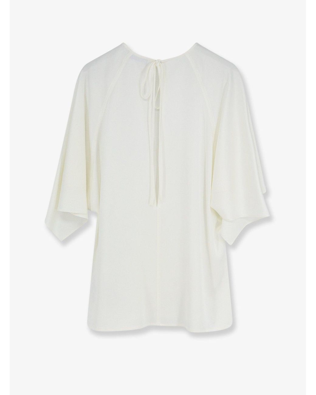 Stella McCartney White Handkerchief Satin Top