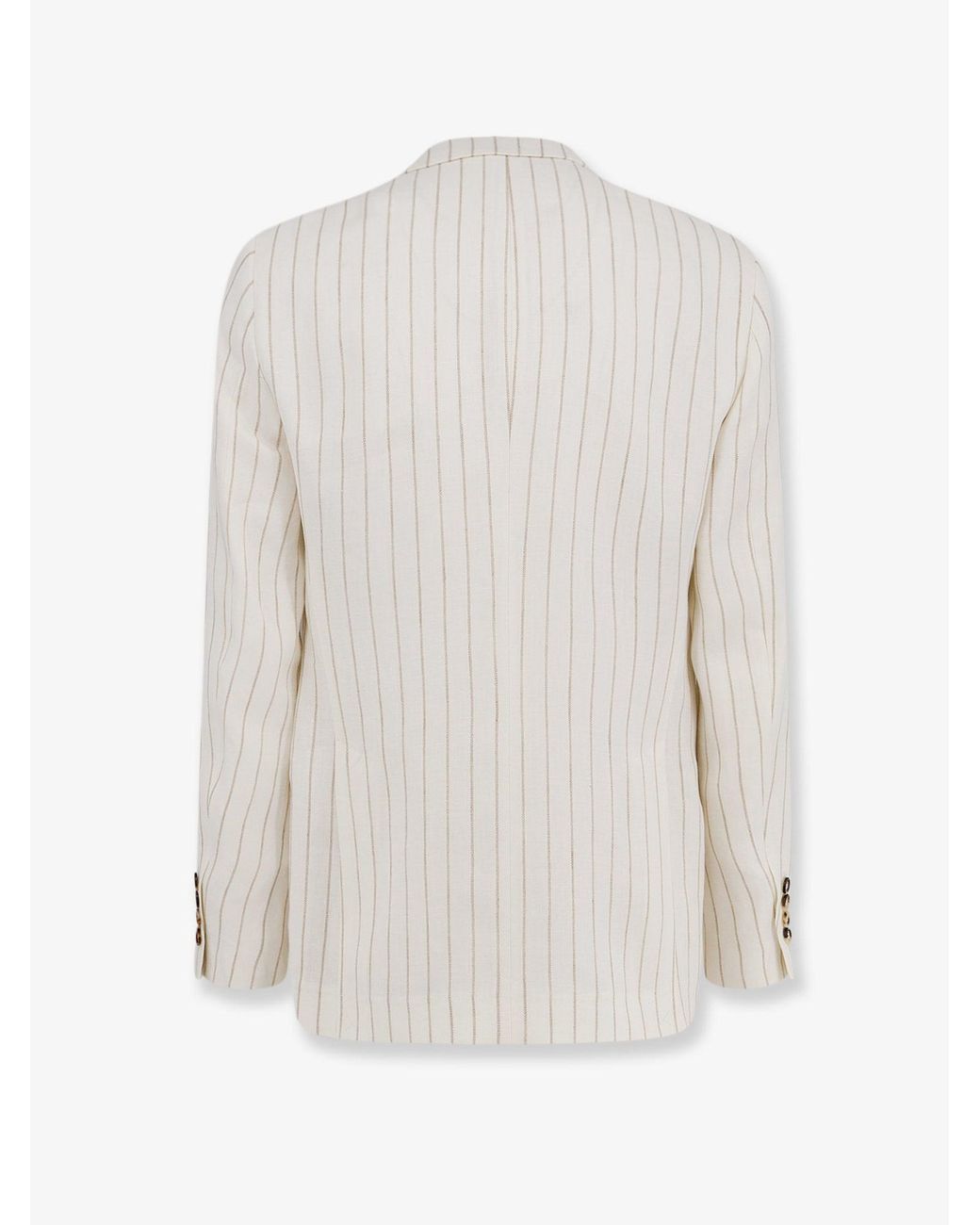 Brunello Cucinelli White Linen Blazer for men