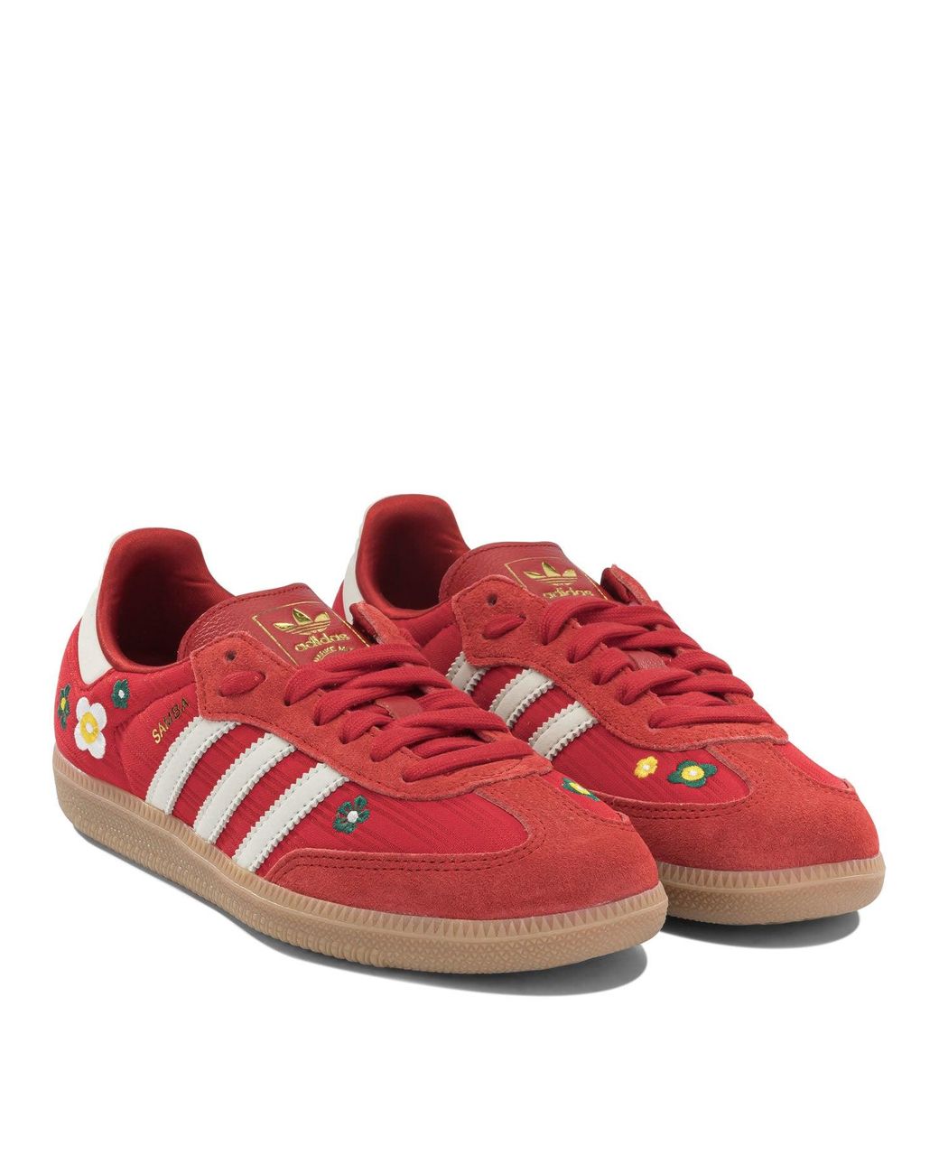 Adidas Originals Red X Liberty London Samba Og Leather Synthetic Rubber Sneakers