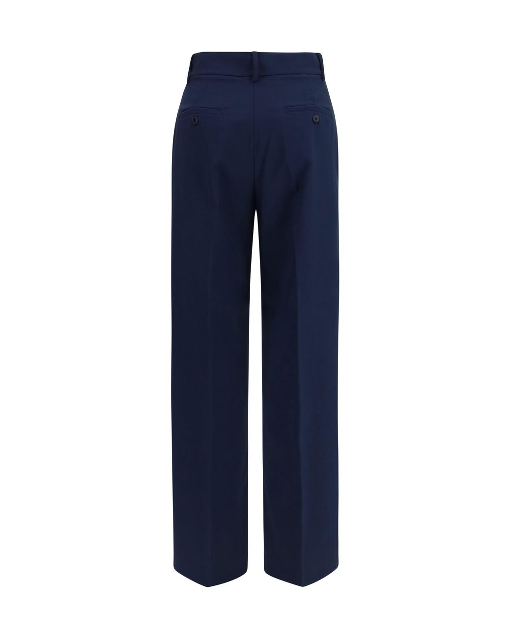 Weekend by Maxmara Blue Stretch Wool Palazzo Pants