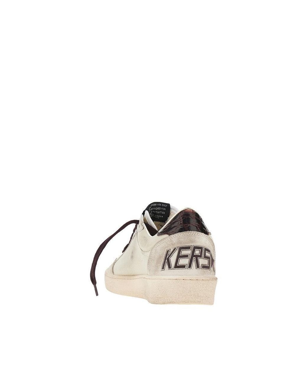 Golden Goose Deluxe Brand Natural 'Ballstar' Leather Sneakers for men