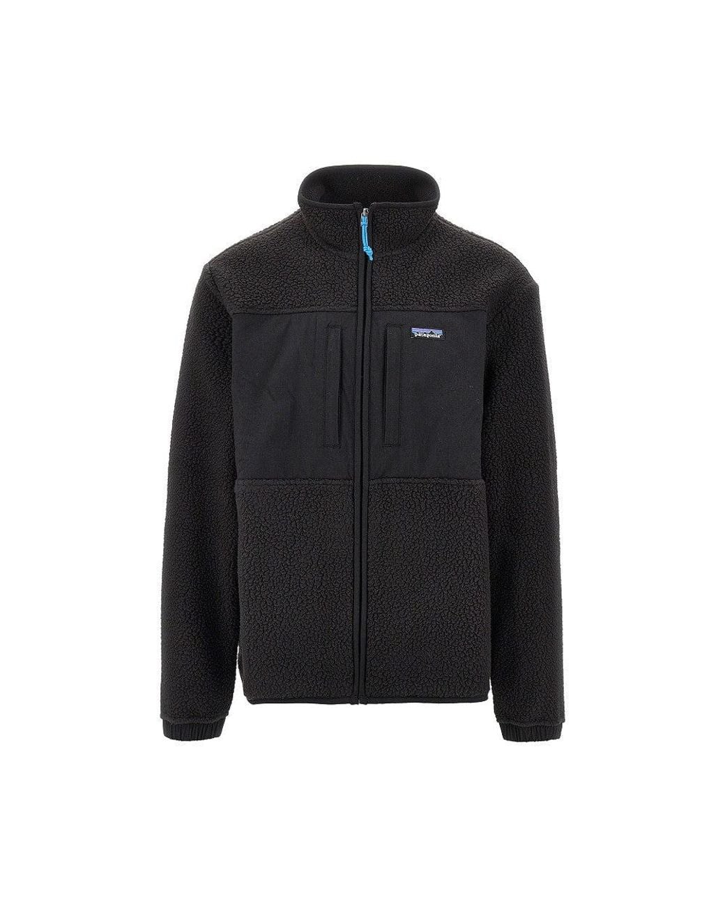 Patagonia Black Retro Patch Fleece Jacket for men