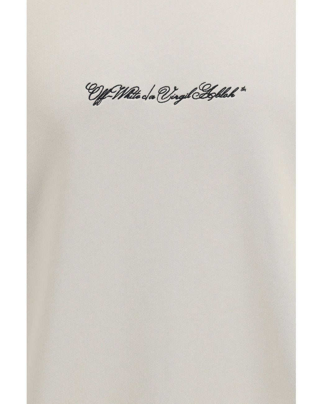 Off-White c/o Virgil Abloh White Script Arrow Crewneck Sweatshirt for men