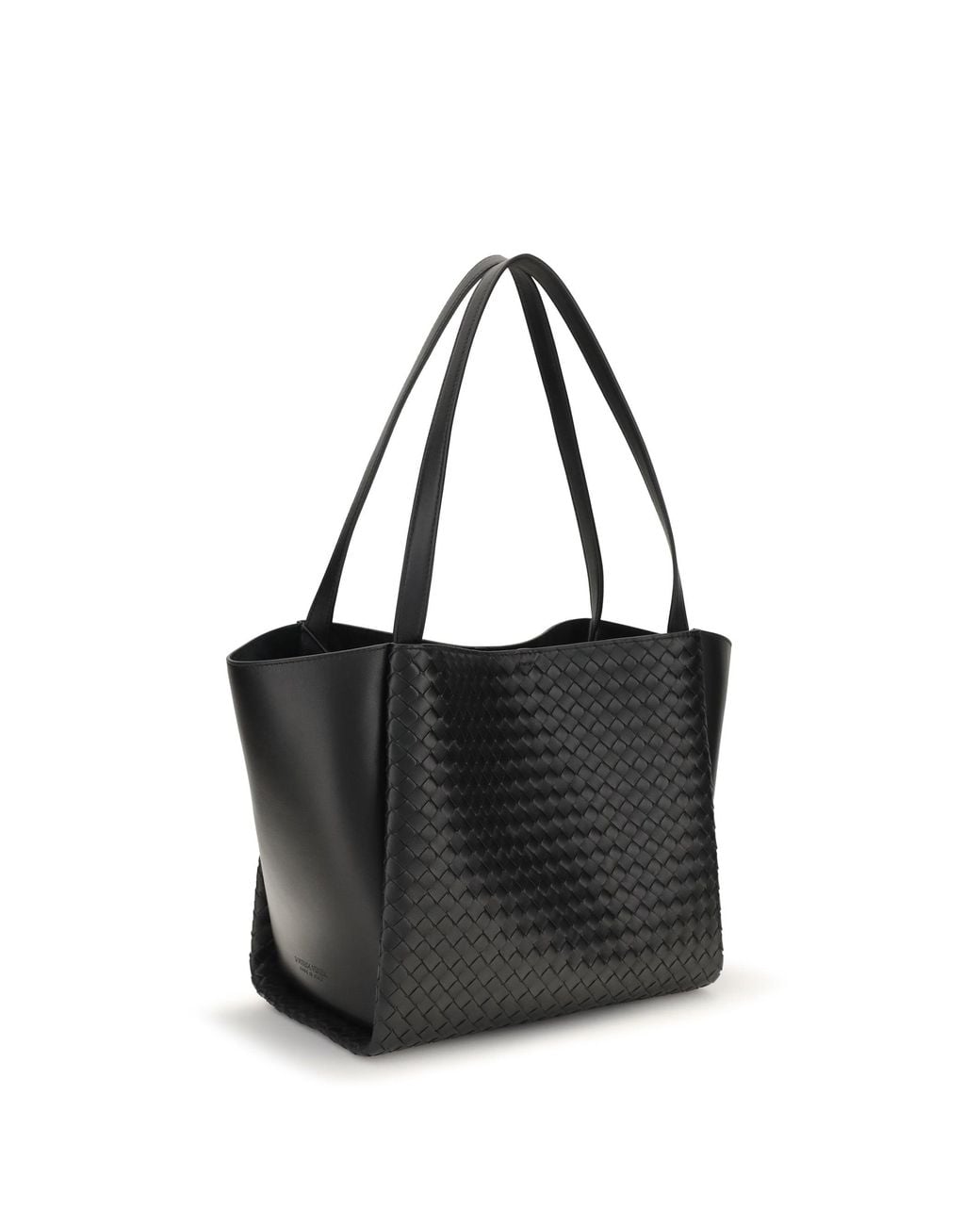 Bottega Veneta Black Corso Intrecciato Tote Bag